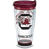 Tervis Made in USA Double Walled University of South Carolina Gamecocks Insulated Tumbler Cup Keeps Drinks Cold & Hot, 24oz, Tradition