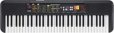 PSR-F52 Clavier Arrangeur - Un clavier compact pour les débutants avec 61 notes, 144 sonorités d'instruments et 158 styles. finition en noir