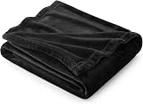 Bedsure Fleece Throw Blanket 150x200 cm Black Soft Warm Microfibre