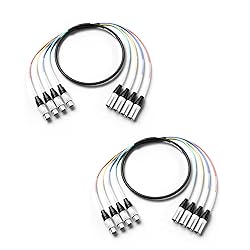 PRORECK 6ft Snake Cable, 4-Channel Shielded Audio