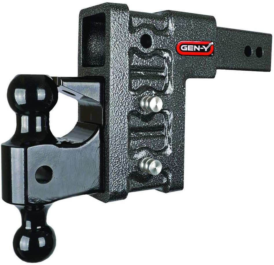 Drop Hitch 2.5" Receiver Class V 21K Towing Hitch GH-623, Combo Includes Dual Hitch Ball, Pintle Lock & 2 Hitch (6" Drop 2.5")
