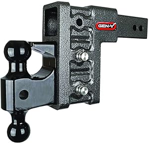 Drop Hitch 2.5" Receiver Class V 21K Towing Hitch GH-623, Combo Includes Dual Hitch Ball, Pintle Lock & 2 Hitch (6" Drop 2.5")