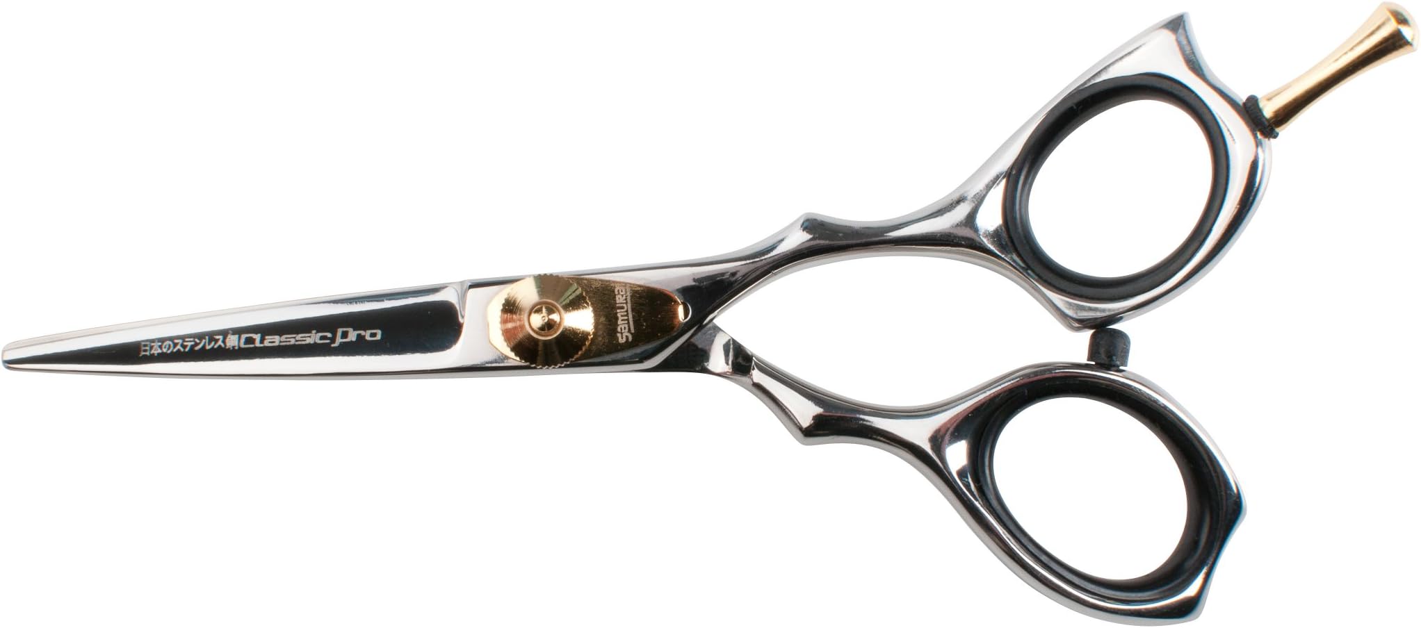 Samurai 6.0' Japanese Stainless Steel scissors with Angeled finger rings