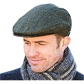Irish Trinity Flat Cap, Green Tweed