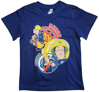Feuerwehrmann Sam T-Shirt Jungen Rundhalsausschnitt