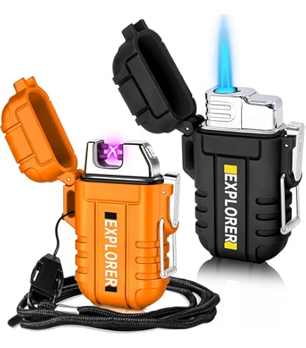 Briquet Électrique Rechargeable USB-C Vicloon - Double Arc Avec LED, Étanché, Coupe-Vent Pour Camping Et Randonnée