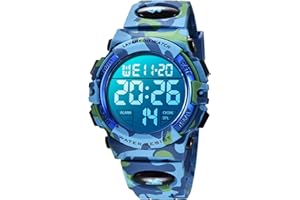 Kid's Watch,Boys Watch Digital Sport Outdoor Multifunction Chronograph LED Waterproof Alarm Calendar Analog Watch for Childre