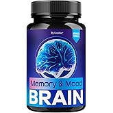 Memory Mood and Brain Capsules - Official Daily Support Brain Health Supplement Pills Advanced Formula, Memory & Mood Brain & Memory Focus Reviews, 60 Capsules for 1 Month