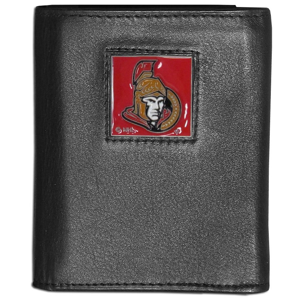 Siskiyou Sports NHL Ottawa Senators Genuine Leather Tri-Fold Wallet