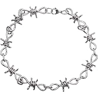 Amazon.com: Unisex Gothic Barbed Wire Necklace - 20inches