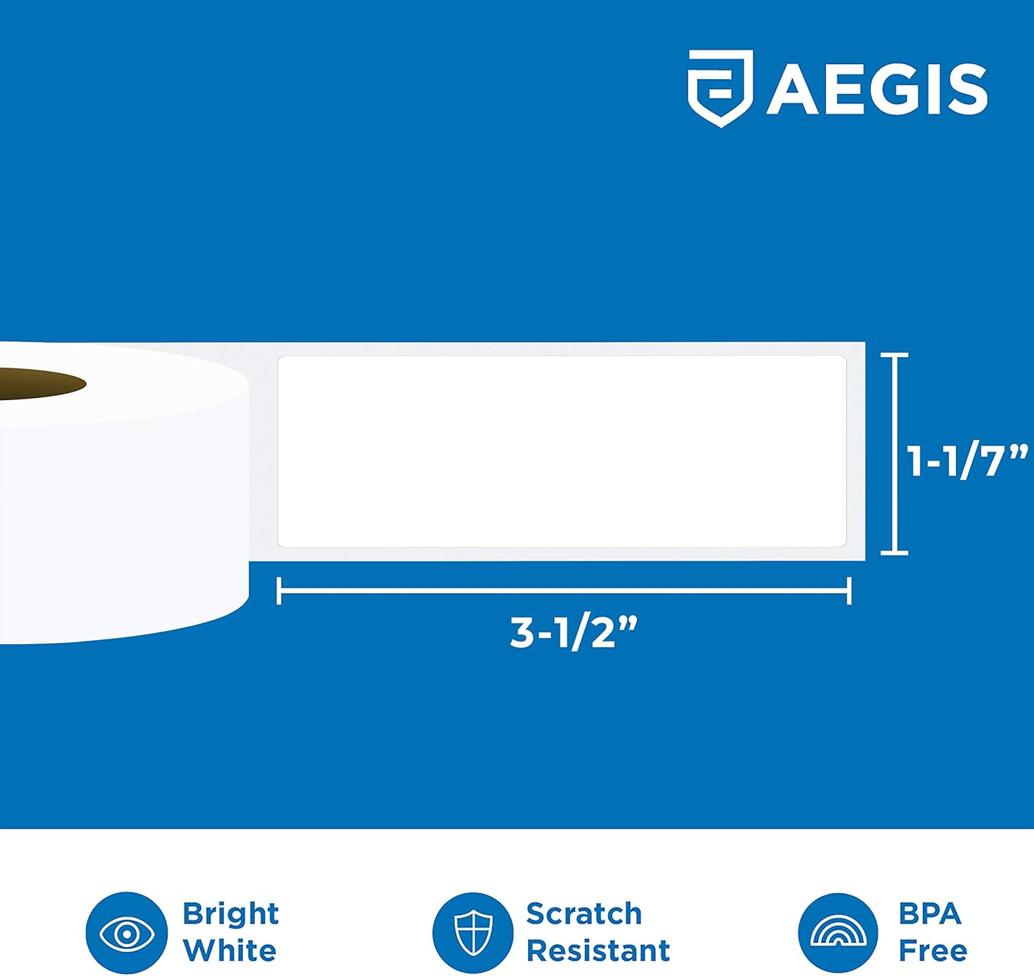 Aegis Adhesives - Compatible DK-1201 Address & Barcode (1.1" X 3.5”) Replacement Labels, Compatible with Brother QL Label Printers - 12 Rolls + 1 Frame: Office Products