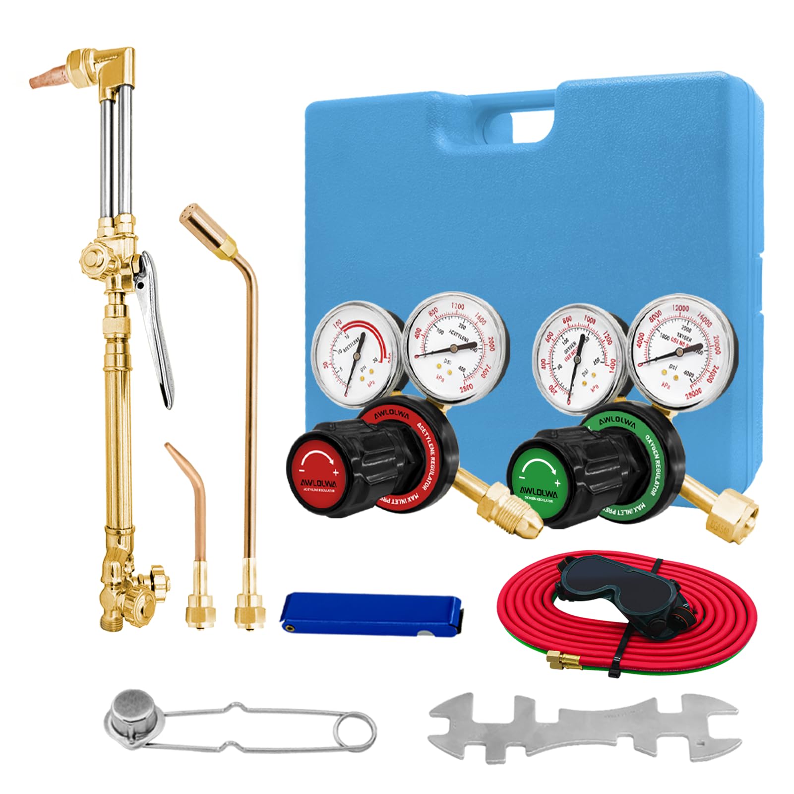 AWLOLWA Oxygen & Acetylene Torch Kit, Medium Duty Cutting Torch Kit ...