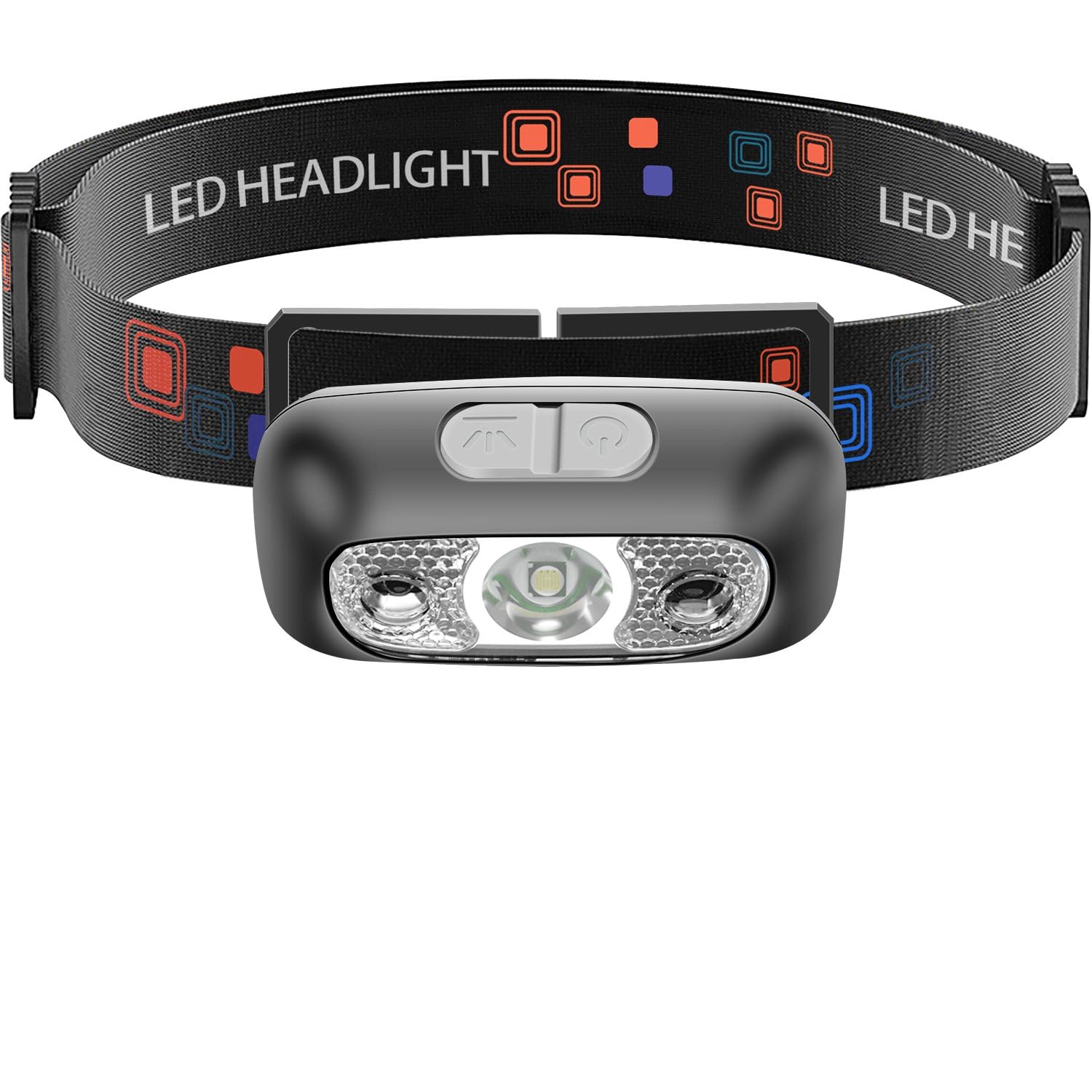 Photo 1 of **UNTESTED*** HILIYOT Headlamp, USB-C Rechargeable,90-Degree Adjustable,Flashlight with Motion Sensor,Waterproof Lightweight 42g,Bright Headlamps for Running,Camping,Running