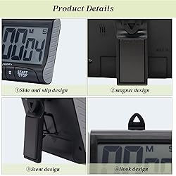 Large LCD Display Kitchen Timer -Magnetic Digital