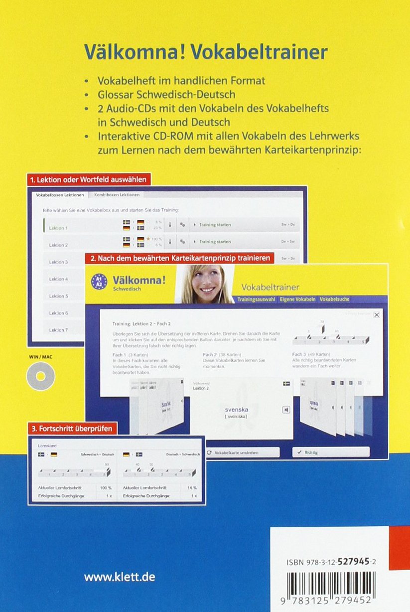 Välkomna Vokabeltrainer Schwedisch Vokabelheft 2 Audio - 