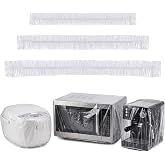 30PCS Kitchen Appliance Dust Covers, Disposable Clear Plastic Cover | Thickened Dustproof Protection with Stretchy Elastic Band for Air Fryer, Blender, Coffee Maker, Slow Cooker, Toaster (S/M/L)