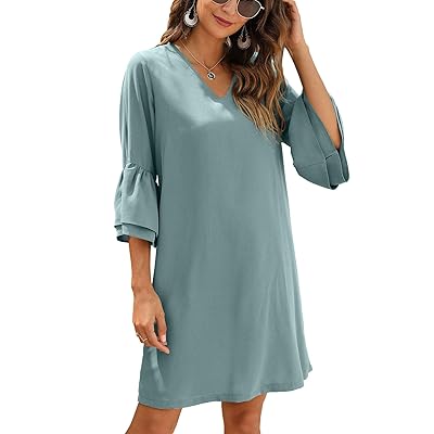 Aranoy Womens Summer Tunic Dress V-Neck Bell Sleeve Kuwait | Ubuy Aranoy Womens Summer Tunic Dress V-Neck Bell Sleeve Kuwait | Ubuy