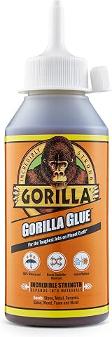 Gorilla Glue 250ml Waterproof Multi-Surface Expanding Adhesive for Wood Metal