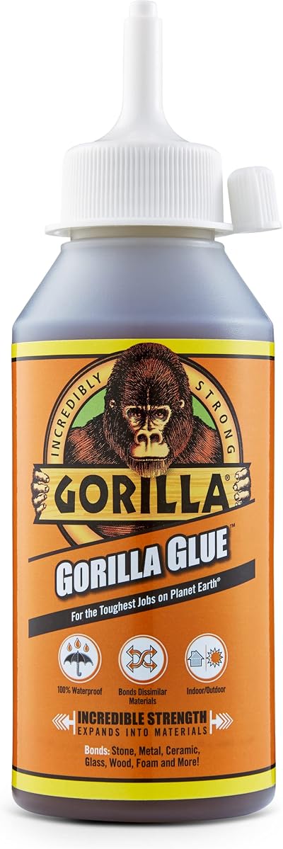 Gorilla Glue 250ml Waterproof Multi-Surface Expanding Adhesive for Wood Metal