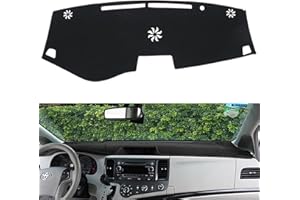 HanLanKa Dashboard Cover Fit for Toyota Sienna 2011 2012 2013 2014 Dash Cover Mat(Premium Carpet,Black)