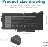 Labtec K5XWW 60Wh 7.6V Li-ion 3-Cell Battery Dell Latitude 5289 7389 7390 2-in-1 view 3