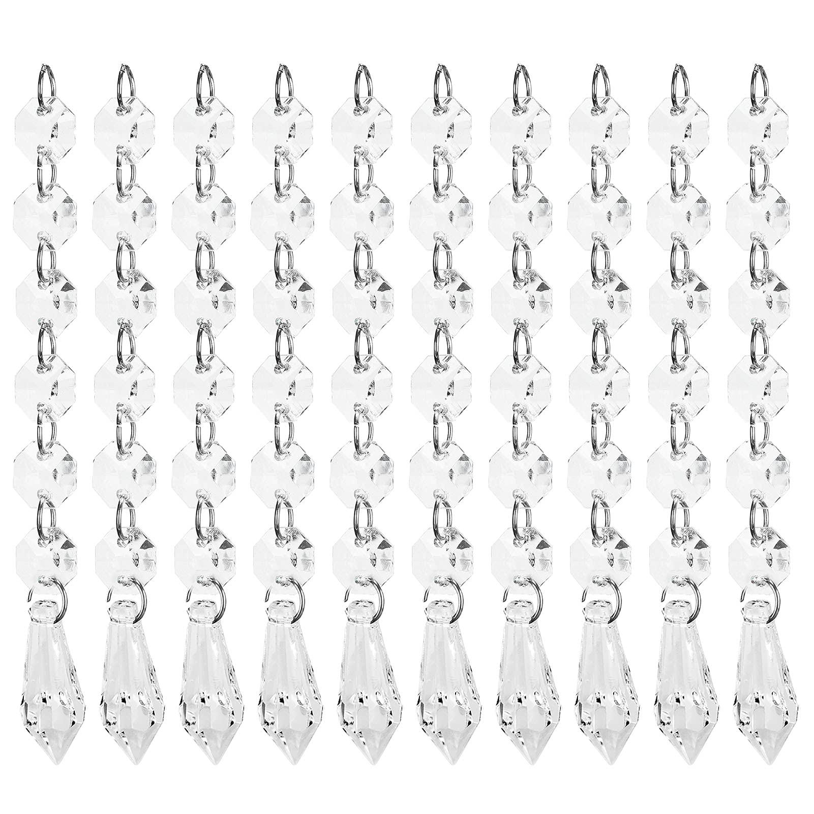 Crystal Pendant, Christmas Tree Hanging Ornaments, 10PCS Long Drop Shape 15cm Acrylic Pendant Icicle Teardrop for Baby Room for Christmas Tree for Chandeliers