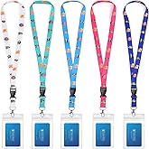 Qsszk Cruise Lanyards, 5 Pack Waterproof Cruise Lanyard with ID Badge Reel Holder, Detachable Buckle for Cruises Ships Key Cards, Cruise Essentials 2026