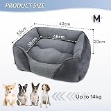 MIXJOY Dog Bed Medium Orthopedic Sofa Calming 63x53x20cm Grey view 5