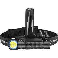 OLIGHT Camping Headlamp with Red Light, Perun 3 3000 Lumens Rechargeable LED Right Angle Flashlight with Clip, IP68 Waterproo