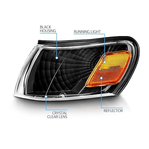 Corner Parking 1993-1997 Toyota Corolla AE100 AE101 Pair Parking Corner Signal Light Lamps | Amber Lens | Left | Black | For 93-97 Corolla | China 95 Corolla