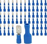 Grapelet 100x Blue Spade Connector Insulated Crimp Terminals 1.1mm–2.6mm view 9