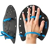 Sporti Power Swim Hand Paddles Adjustable Straps, for Unisex-Adults &amp; Kids | Durable &amp; Lightweight Polypropylene, Custom Fit, Lap Training, Stroke Drills, Resistance Tool, Pair Included, Youth To Adult