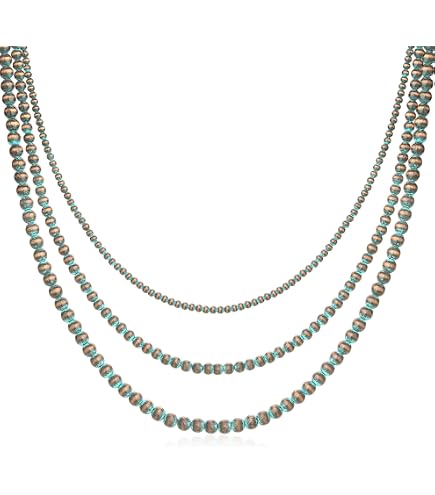 Amazon.com: Navajo Pearls Necklace • 4mm Beaded Necklace • 925
