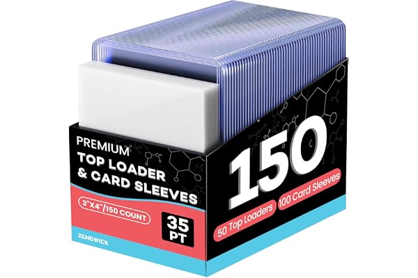 150 Packs Card Sleeves Top Loaders for Cards,3" x 4" Baseball Card Protectors,Trading Card Sleeves Hard Plastic Fit for Baseb