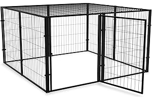 LURIVA Dog Playpen, Extra Large Dog Crates for Large Dogs, 55"x55"x32", Heavy Duty Dog Cage, Dog Kennel, Pet Playpen, Puppy Playpen Yard, Chicken Coop, Dog Pen, Pet Fence, Indoor Outdoor