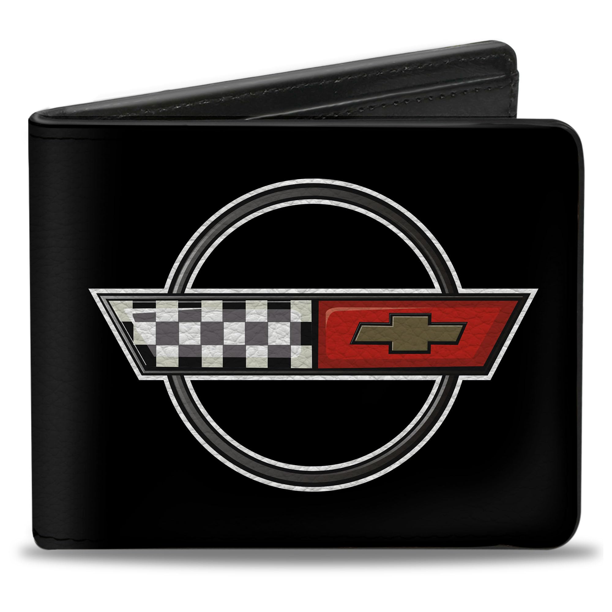 Buckle-Down Men's Pu Bifold Wallet - Corvette Logo, Multicolor 1