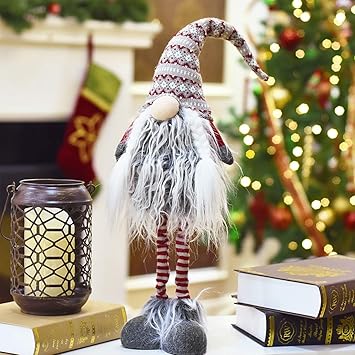 Valery Madelyn Höhe 65cm Stoff Dekofigur Weihnachtsdekoration Nordische Stimmung Thema Gnome Figur Gonk Weihnachtsfigur Weihnachtsdeko Mit Bart
