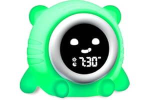 WISE HEDGEHOG Luna Toddler and Kids Ok to Wake Sleep Trainer, Alarm Clock, Nap Timer, Adjustable Night Light & Sound Machine for Children, Set it & Forget it, for Kids Room or Baby Nursery