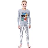 INTIMO DC League of Super-Pets Unisex Girls Boys Comics Film Movie Activate! Krypto Ace PB Merton Chip Sleep Pajama Set (12) Grey