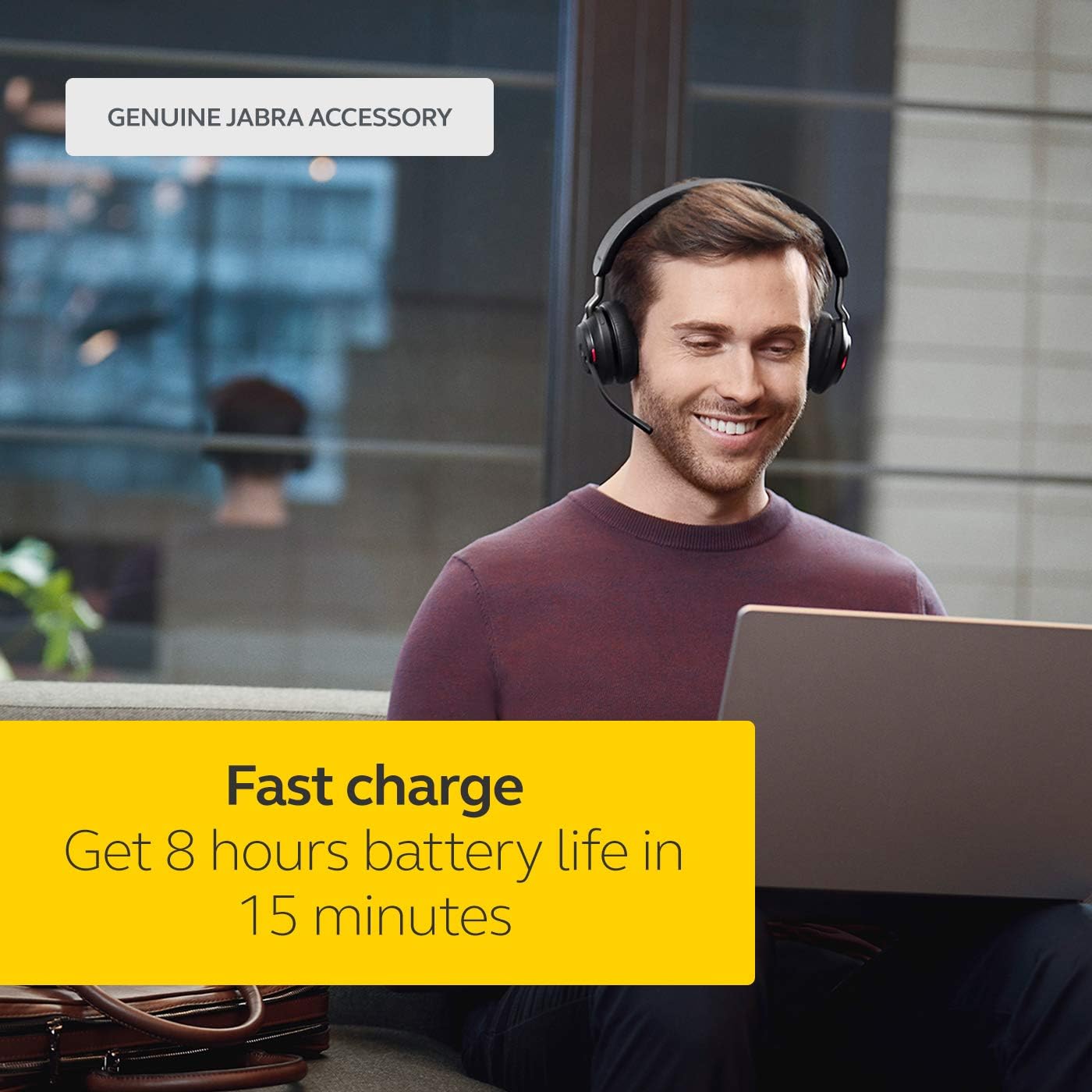 Jabra Evolve2 65 Desk Stand - USB-A Headset Charging Stand - Black - Image 4