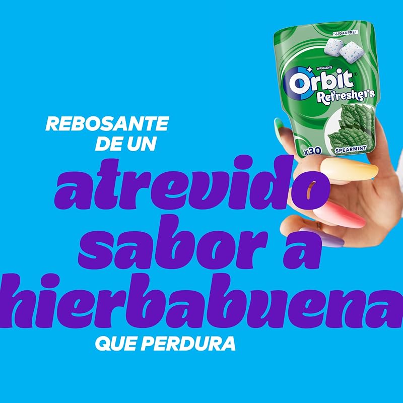 Refreshers Chicles Sin Azúcar Hierbabuena Grageas 6 Botes x 30 u.