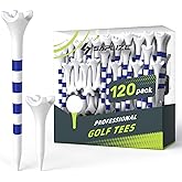 SAPLIZE Upgraded 4-Prong Plastic Golf Tees, 120 Pack Mixed Set (1-1/2" &amp; 3-1/4") or 100 Pack (2-3/4"), Durable Low-Friction Design
