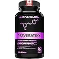 Nutratology Resveratrol Supplement | Canadian-Made | 600 mg per 2 Capsules | Antioxidant Support | Trans-Resveratrol | 60 Cap