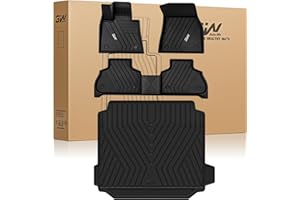 3W Floor Mats & Cargo Liner Custom Fit for BMW X5 2019-2024 2025 2026 40i/45e/50e/50i/M/M50i/M60i TPE All-Weather Full Set Heavy Duty Floor Liner and Trunk Mat Accessories (Only for 5 Passenger)