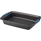 Rachael Ray Yum -o! Nonstick Bakeware Baking Pan With Grips / Nonstick Cake Pan With Grips, Rectangle - 9 Inch x 13 Inch, Gra