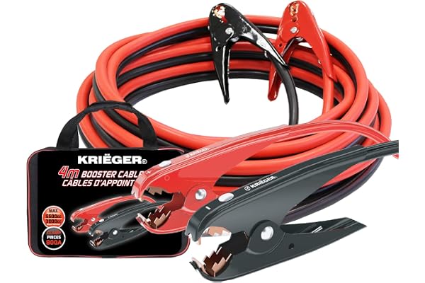 K KRIËGER Jumper Cables for Car Battery, Heavy Duty Automotive Booster Cables for Jump Starting Dead or Weak Batteries with C