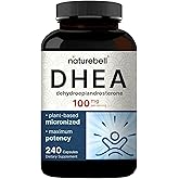 NatureBell DHEA 100mg - 240 Capsules - DHEA Supplement for Energy Levels, Immune Health & Healthy Aging Support - Highly Bioavailable* - Non-GMO & Gluten Free