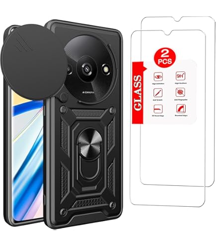 Anvzle Funda Para Xiaomi 14T Pro Con [2 Unidades] Protector De Pantalla De Vidrio Templado, Funda