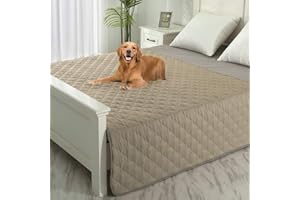 SPXTEX Dog Bed Cover Washable Pee Pads Dog Blankets for Puppy Large Dog Cat,Sofa Reversible Changing Pad Reusable 1 Piece（82"x102",Beige+Sand+Sand）