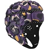Jormino Soft Shell Padded Helmet, 7v7 Flag Football Headguard with Reflective Strips, Rugby Scrum Cap for Goalie Keeper, Hockey